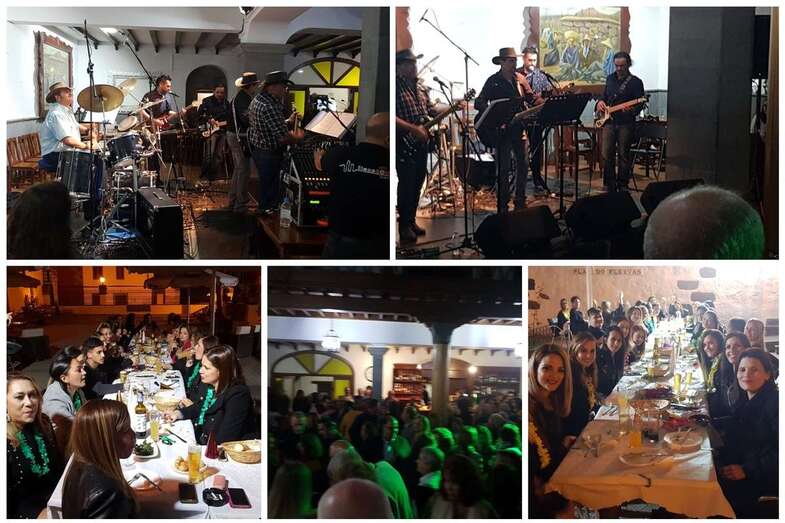 Diferentes momentos de la fiesta musical anoche en El Casino de Telde (Foto TA)